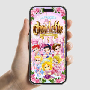 Invitación animada de Princesas Disney 1 (Bebés)