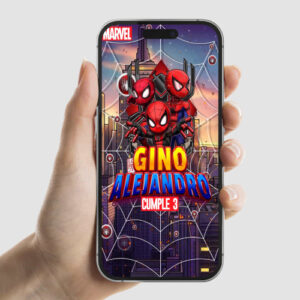 Invitación animada de Spiderman Baby