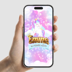 Invitación animada de Unicornio Fantasia